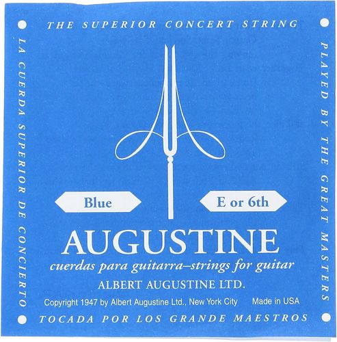 מיתר בודד מי (6) לגיטרה קלאסית אוגוסטין כחול Augustine Blue