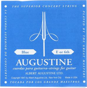 מיתר בודד מי (6) לגיטרה קלאסית אוגוסטין כחול Augustine Blue