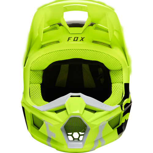קסדה ילדים לאופנוע שטח V1 צהוב / אפור - YOUTH V1 SKEW HELMET