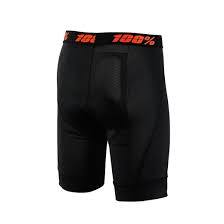 טייץ רכיבה קצר לנשים שחור - 100% CRUX LINER