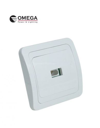 שקע טלפון בזק יחיד OM-PHONE-WH