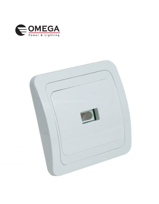 שקע טלפון בזק יחיד OM-PHONE-WH