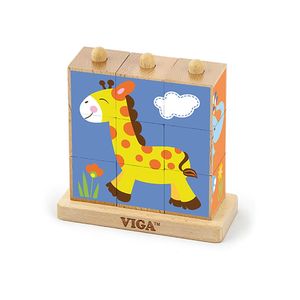 ויגה - פאזל קוביות גירפה מעץ VIGA 50834
