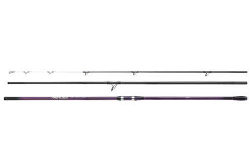 חכת דיג חוף Shimano Aerlex Surf Hybrid עם קצה צבוע בלבן לרגישות מקסימלית, צבע כחול כהה.