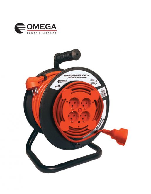 תוף סולם 50 מטר 4 שקעים OM-BI-50A+2M