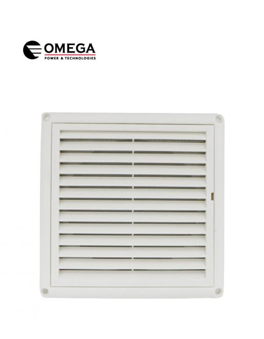 תריס קבוע 8" כולל רשת ליציאת אויר OM-VNT-8-AON