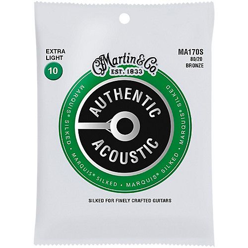 סט מיתרים 010 לאקוסטית Martin MA170S Marquis 80/20 Bronze Authentic Silked