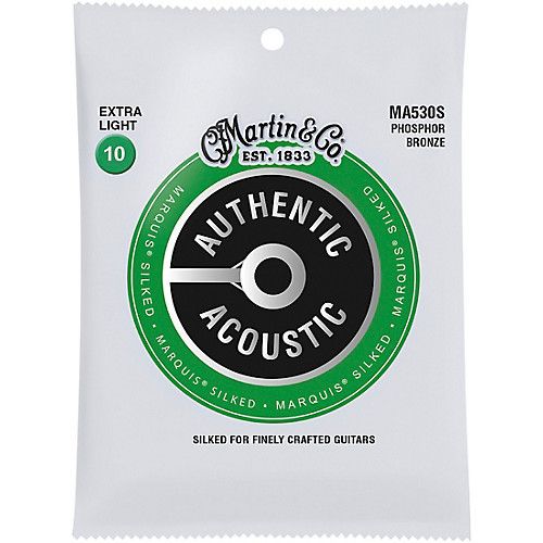 סט מיתרים 010 לאקוסטית Martin MA530S Marquis Phosphor Bronze Authentic Silked