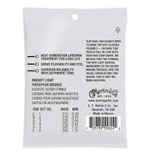 סט מיתרים 0.12 לאקוסטית Martin MA540T AUTHENTIC SP
