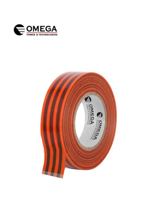 סרט בידוד דביק PVC צר (19 מ"מ) – חום / כתום PVC-19-BR-OG