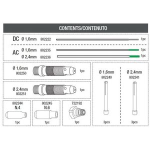 קיט אביזרים לרתכת TIG דגם 222AC/DC