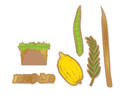 קישוטי שולחן לסוכות - 12 יח'