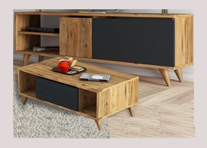 סט לסלון מזנון נפאל 150 ס"מ ושולחן לימבו 90 ס"מ Tudo Design