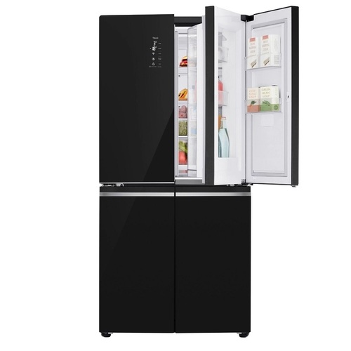LG מקרר 4 דלתות דגם GRB608BDID זכוכית שחורה