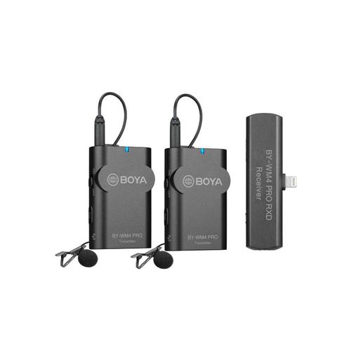 שני משדרים עם מיקרופונים דש למקלט לאייפון BOYA BY-WM4 Pro K4