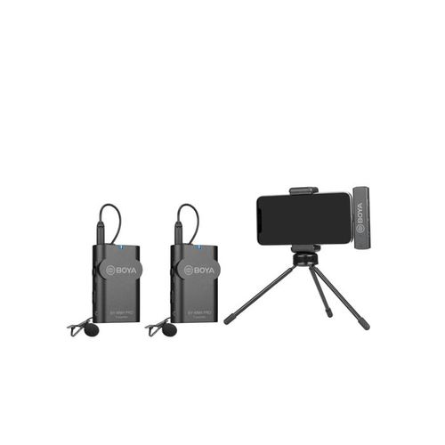 שני משדרים עם מיקרופונים דש למקלט לאייפון BOYA BY-WM4 Pro K4