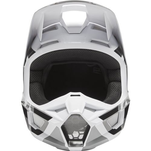 קסדה לאופנוע שטח ילדים V1 שחור / לבן - YOUTH V1 LUX HELMET