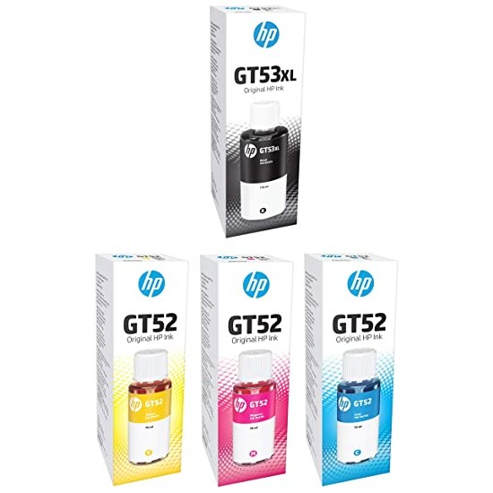 סט בקבוקי דיו מקוריים שלם HP GT53XL-GT52