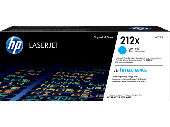 טונר מקורי כחול HP 212X High Yield Cyan W2121X