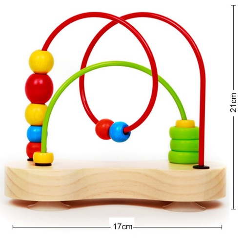 DOUBLE BUBBLE - צעצוע השחלת חרוזים עם הדבקה לשולחן