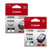 דיו מקורי שחור וצבעוני Canon PG545XL + CL546XL קנון (400 דף בשחור ו-300 דף בצבע)
