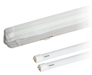 גוף תאורה מוגן מים OMEGA T8 LED 2X20W