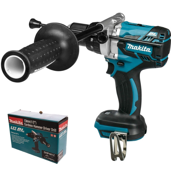 מברגה / מקדחה בראשלס רוטטת 18V מקיטה Makita DHP481Z 18V LXT Li-Ion Brushless – גוף בלבד