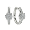 עגילי חישוק יהלומים מזהב 14K