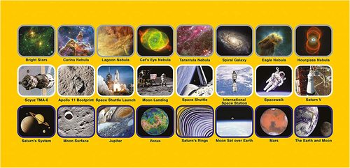 מנורת לילה עם מקרן 24 תמונות באיכות גבוה - החלל החיצון