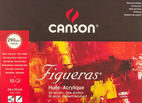 10 גיליונות לצבעי שמן FIGUERAS (100X65) מבית Canson