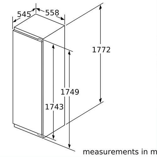 מקרר אינטגרלי 289 ליטר Siemens KI81FHDD0 IQ700