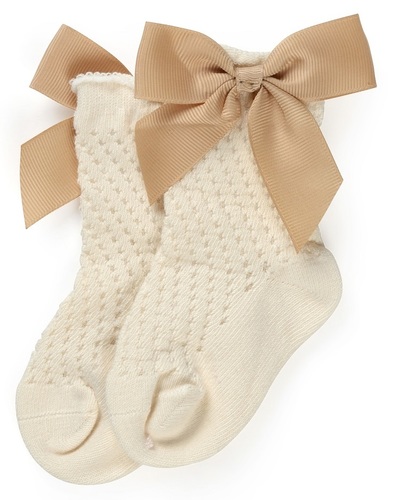 זוג גרביים לתינוק עם סרט במידה 0-12 - אופוואיט