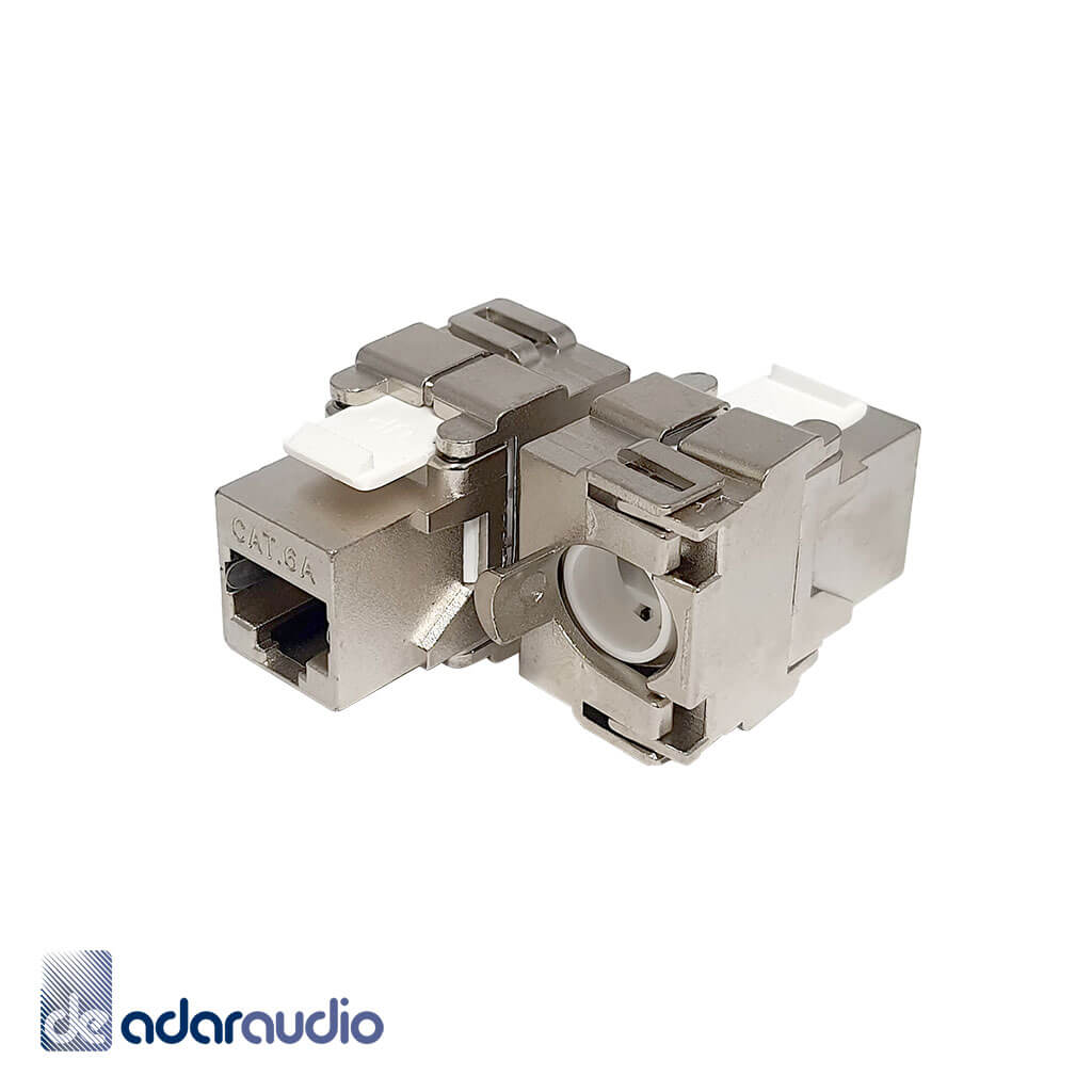 שקע קיסטון RJ45 CAT6a מסוכך