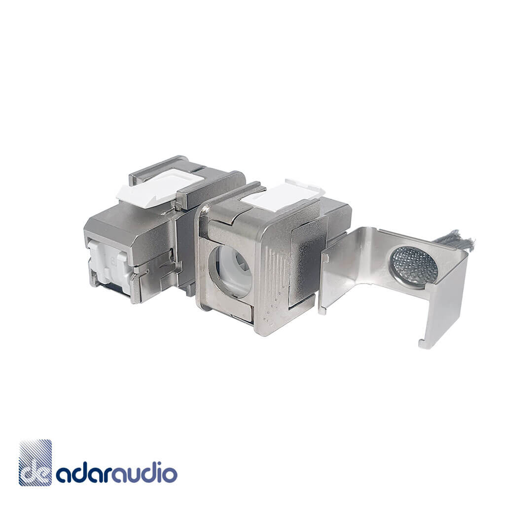 שקע קיסטון RJ45 CAT6a מסוכך מקצועי