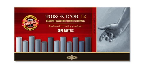 סט 12 פסטל יבש SOFT PASTELS (גווני אפור)