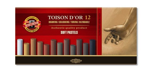 סט 12 פסטל יבש SOFT PASTELS (גווני חום)