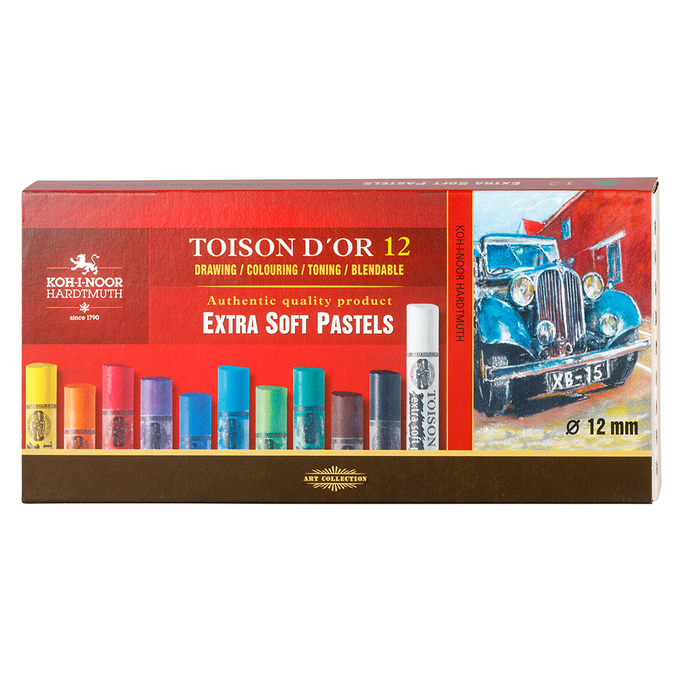 סט 12 פסטל יבש רך EXTRA SOFT PASTELS (צבעוני)