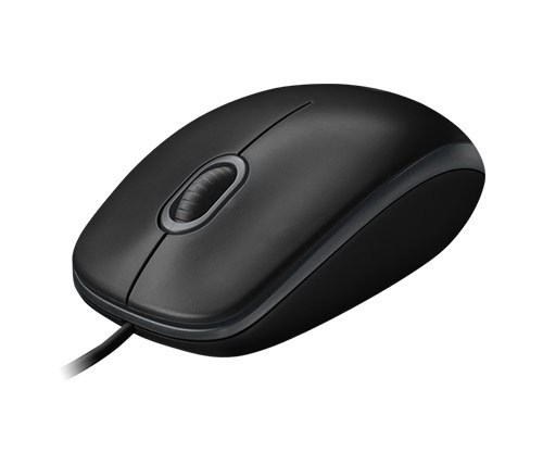 ‏עכבר ‏חוטי LogiTech B100 בצבע שחור