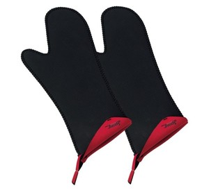  זוג כפפות תנור ארוכות אדום long oven glove