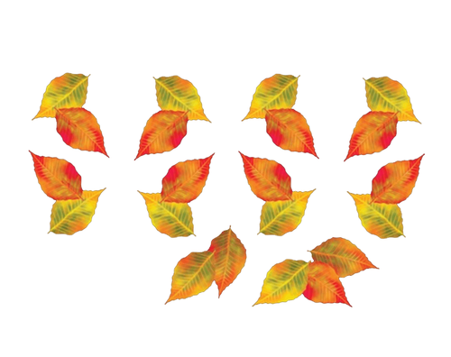 עלי שלכת לקישוט - 36 יח'