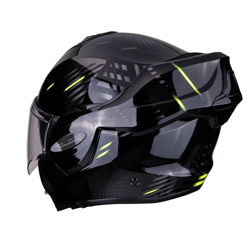קסדת סקורפיון נפתחת שחור / צהוב - SCORPION EXO-TECH PULSE