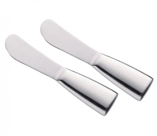 זוג סכיני מריחה נירוסטה butter knives