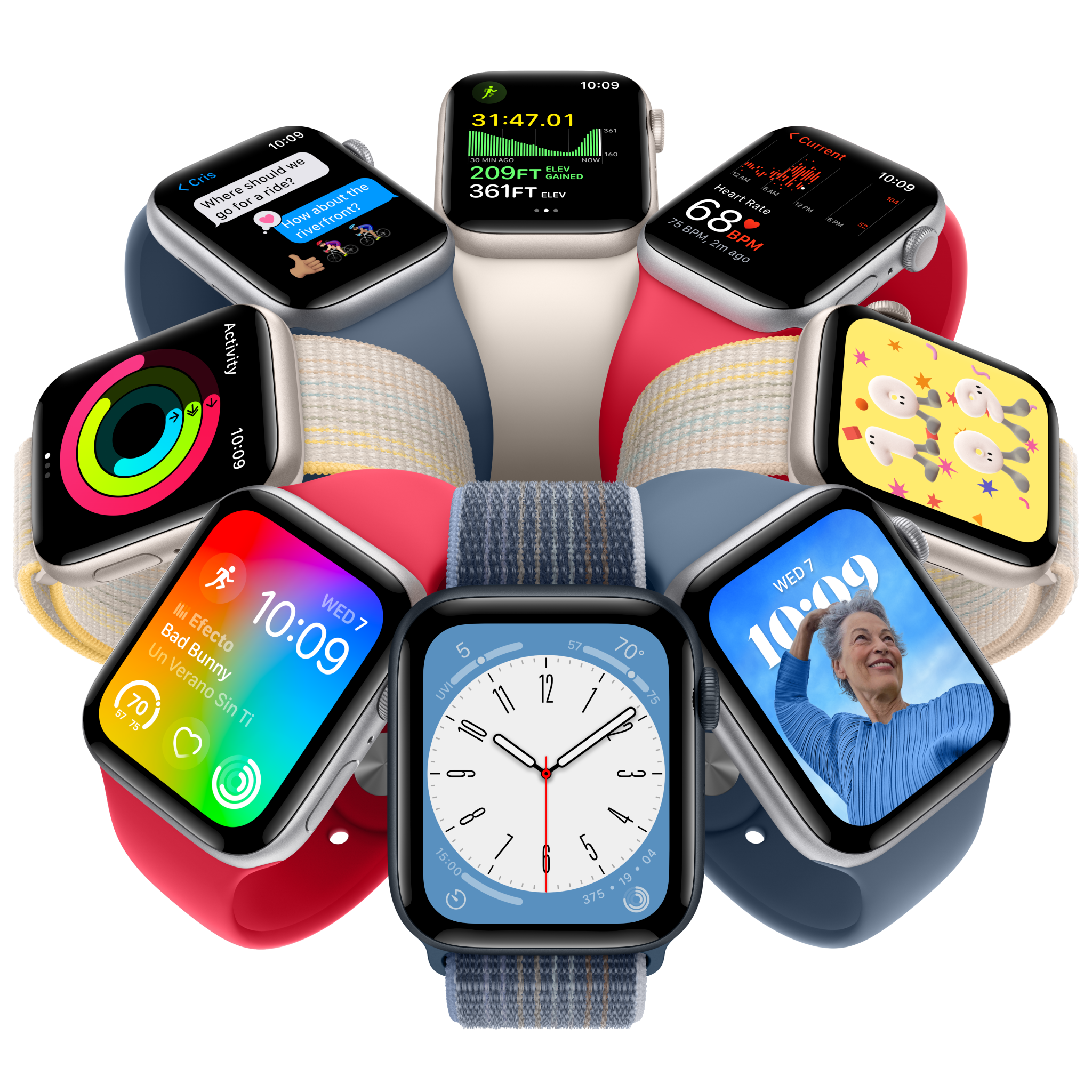 שעון חכם Apple Watch SE 2nd Gen 40mm Aluminum Case Sport Band GPS אפל