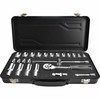 סט בוקסות מקצועי הינע “3/8 מ“מ 25 חלקים במזוודת מתכת