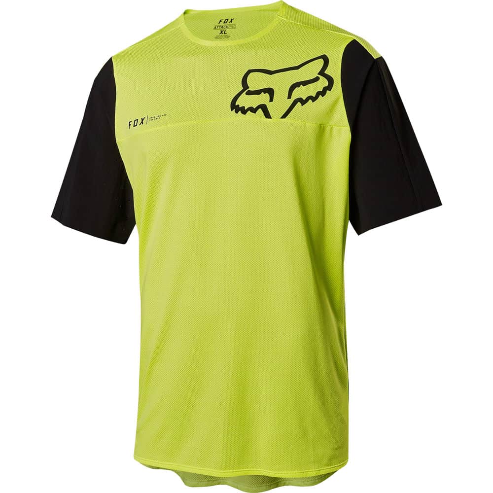חולצת אופניים צהוב זוהר / שחור - ATTACK PRO SS JERSEY 