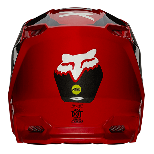 קסדה ילדים לאופנוע שטח אדום / לבן - YOUTH V1 REVN HELMET