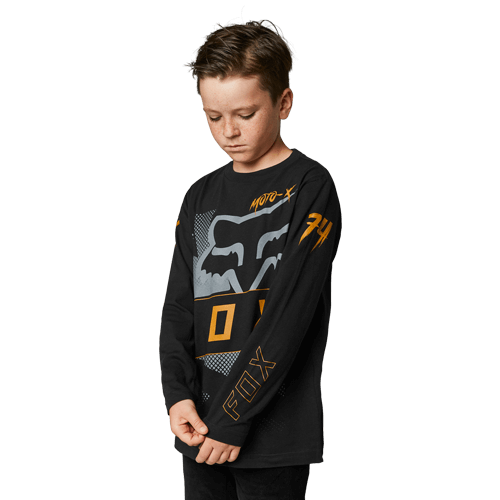 חולצת ילדים ארוכה שחור -  YOUTH RIET LS TEE