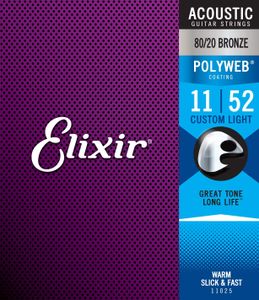 סט מיתרים לאקוסטית Elixir Polyweb 0.11