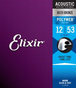 סט מיתרים לאקוסטית Elixir Polyweb 0.12