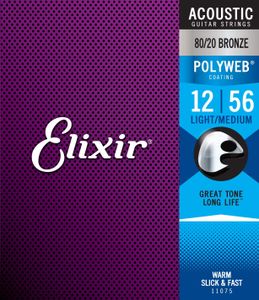סט מיתרים לאקוסטית Elixir Polyweb 0.12-0.56